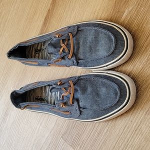 Sonoma slip on chambray denim boat shoes